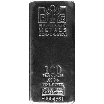 Picture of 100 oz IRA-RSP Silver Bar