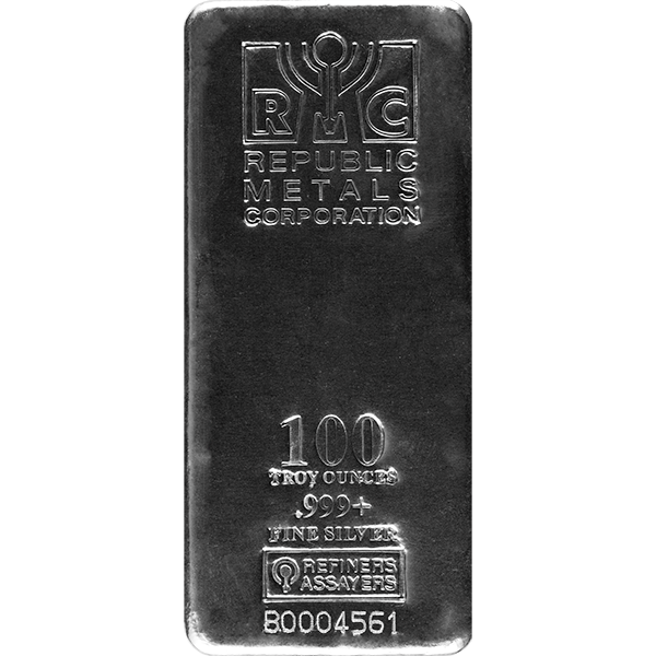 Picture of 100 oz IRA-RSP Silver Bar