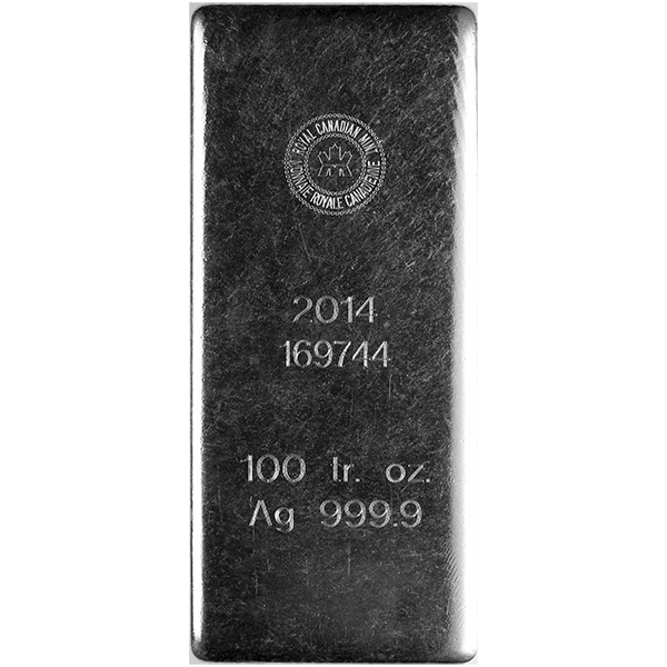 Picture of 100 oz RCM Silver Bar