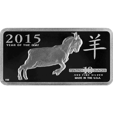 Picture of 10 oz Goat Silver Bar