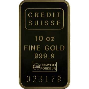 Picture of 10 oz Credit Suisse Gold Bar