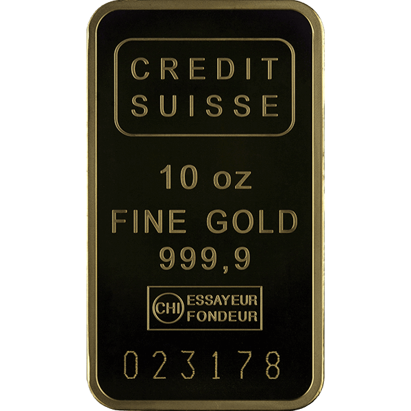 Picture of 10 oz Credit Suisse Gold Bar