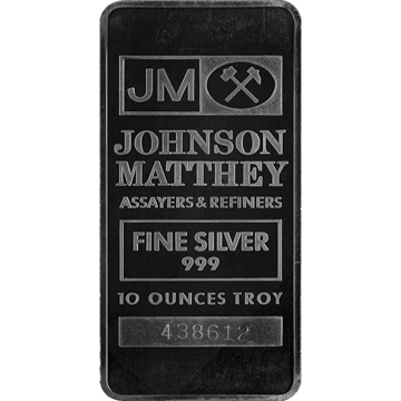 Picture of 10 oz Johnson Matthey Silver Bar