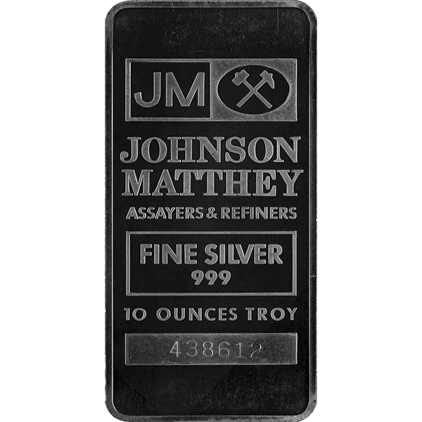 Picture of 10 oz Johnson Matthey Silver Bar