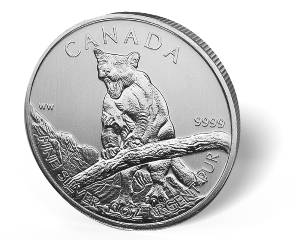 Picture of 2012 1 oz Canadian Wilderness Silver Cougar