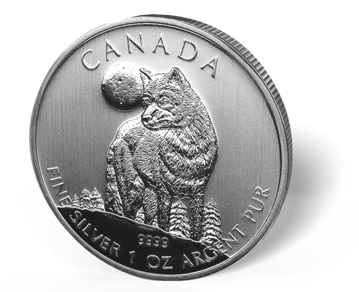 Picture of 2011 1 oz Canadian Wilderness Silver Wolf