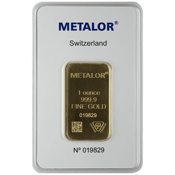 Picture of 1 oz LBMA- Approved Brand Gold Bar