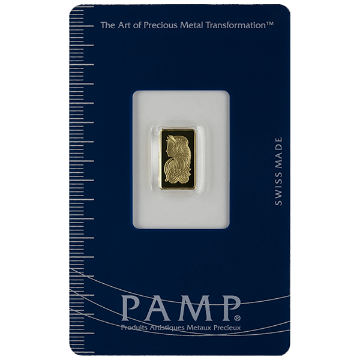 Picture of 1 Gram Pamp Gold Bar