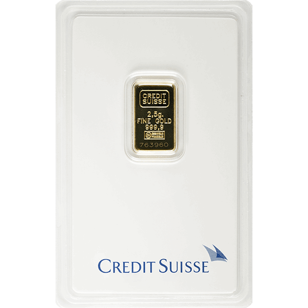 Picture of 2.5 Gram Credit Suisse Gold Bar