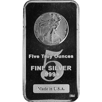 Picture of 5 oz Walking Liberty Silver Bar