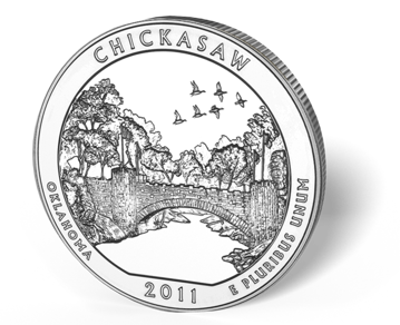 Picture of 5 oz Silver America the Beautiful - Chickasaw National Park