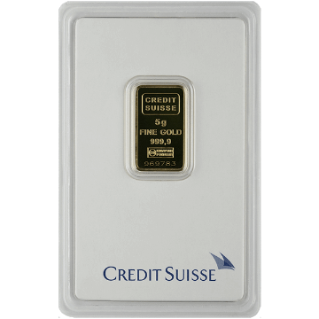 Picture of 5 Gram Credit Suisse Gold Bar