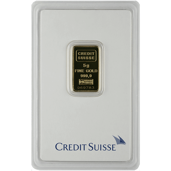 Picture of 5 Gram Credit Suisse Gold Bar