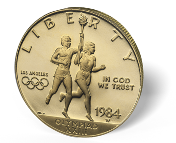 Picture of $10 US Gold Bullion Olympic Coin