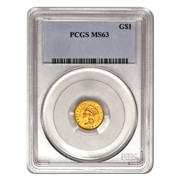 Picture of $1 Gold Coins Type 3 MS63