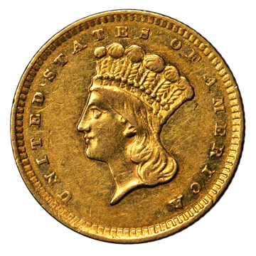 Picture of $1 Gold Coins Type 3 XF