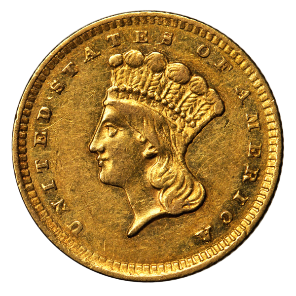 Picture of $1 Gold Coins Type 3 XF