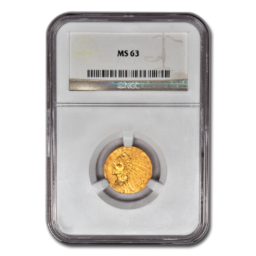 Picture of $2.5 Indian Head Gold Coins MS 63