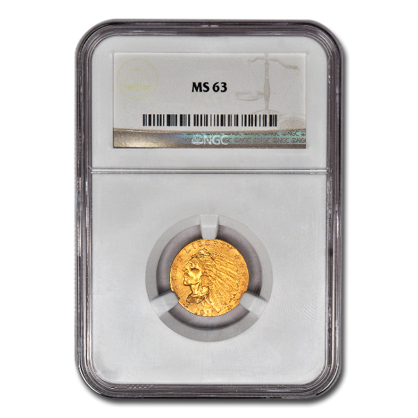 Picture of $2.5 Indian Head Gold Coins MS 63