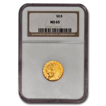 Picture of $2.5 Indian Head Gold Coins MS 65