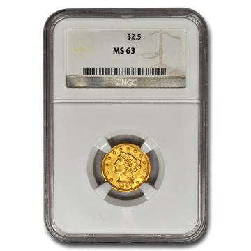 Picture of $2.5 Liberty Gold Coins MS 63