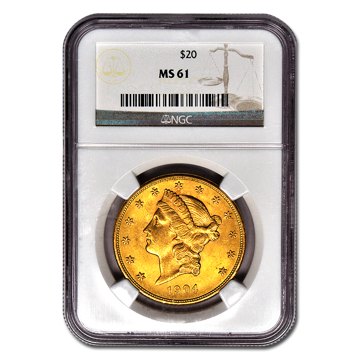 Picture of $20 Liberty Gold Coins MS 61