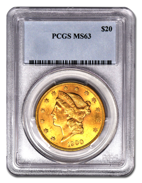 Picture of $20 Liberty Gold Coins MS 63*