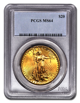 Picture of $20 Saint-Gaudens Gold Coins MS 64