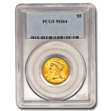 Picture of $5 Liberty Gold Coins MS 64