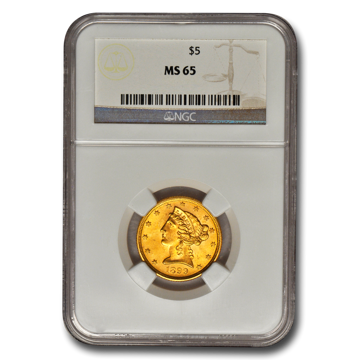 Picture of $5 Liberty Gold Coins MS 65
