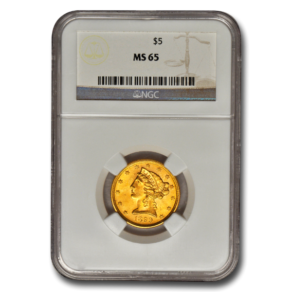 Picture of $5 Liberty Gold Coins MS 65