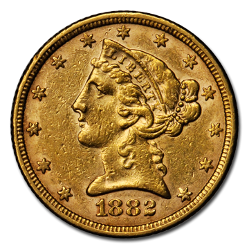 Picture of $5 Liberty Gold Coins XF