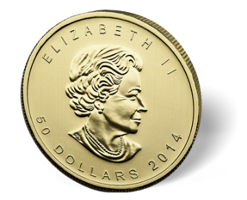 Picture of 1 oz Canadian Gold Maple Leaf Coin (Random Year, .9999 Pure)