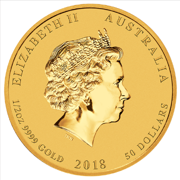 Picture of 2018 1/2 oz Perth Gold Dog