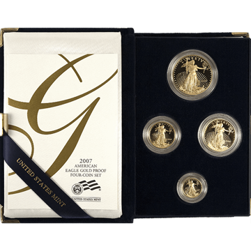 Picture of 4 Coin Proof American Gold Eagle Set (Random Date)