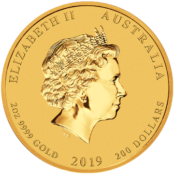 Picture of 2019 2 oz Perth Mint Gold Pig