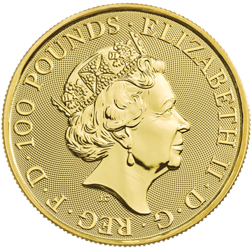 Picture of 2020 1 oz British Gold Queens Beast White Lion Of Mortimer