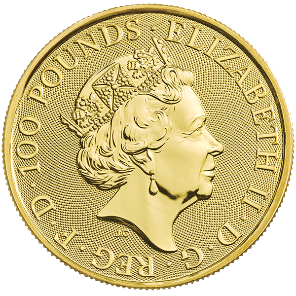 Picture of 2020 1 oz British Gold Queens Beast White Lion Of Mortimer