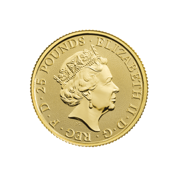 Picture of 2020 1/4 oz British Gold Queens Beast White Lion Of Mortimer