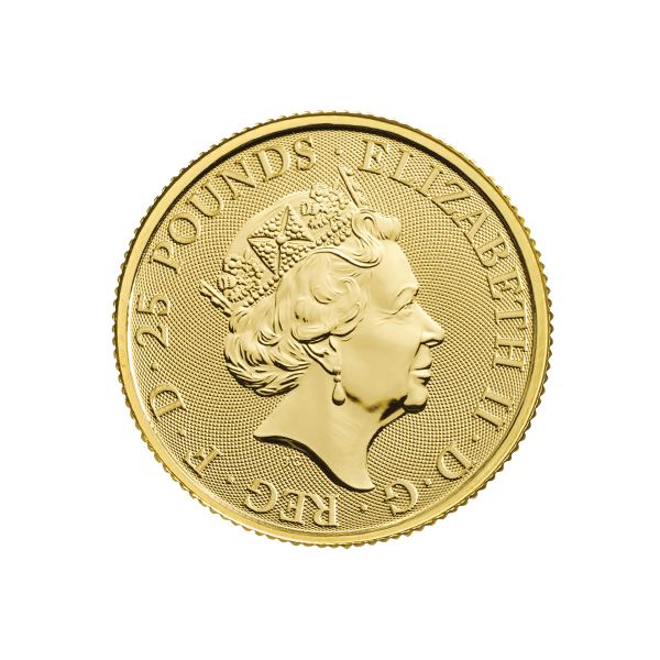 Picture of 2020 1/4 oz British Gold Queens Beast White Lion Of Mortimer