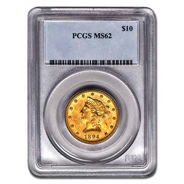 Picture of 1884S $10 Liberty Gold Coin MS62