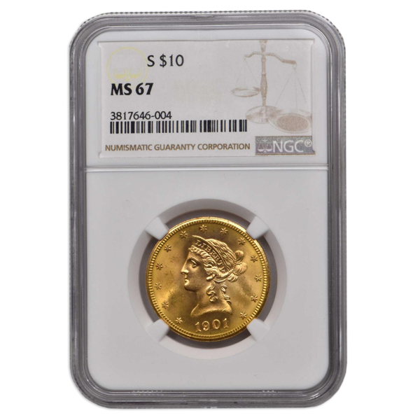 Picture of 1889S $10 Liberty Gold Coin MS67